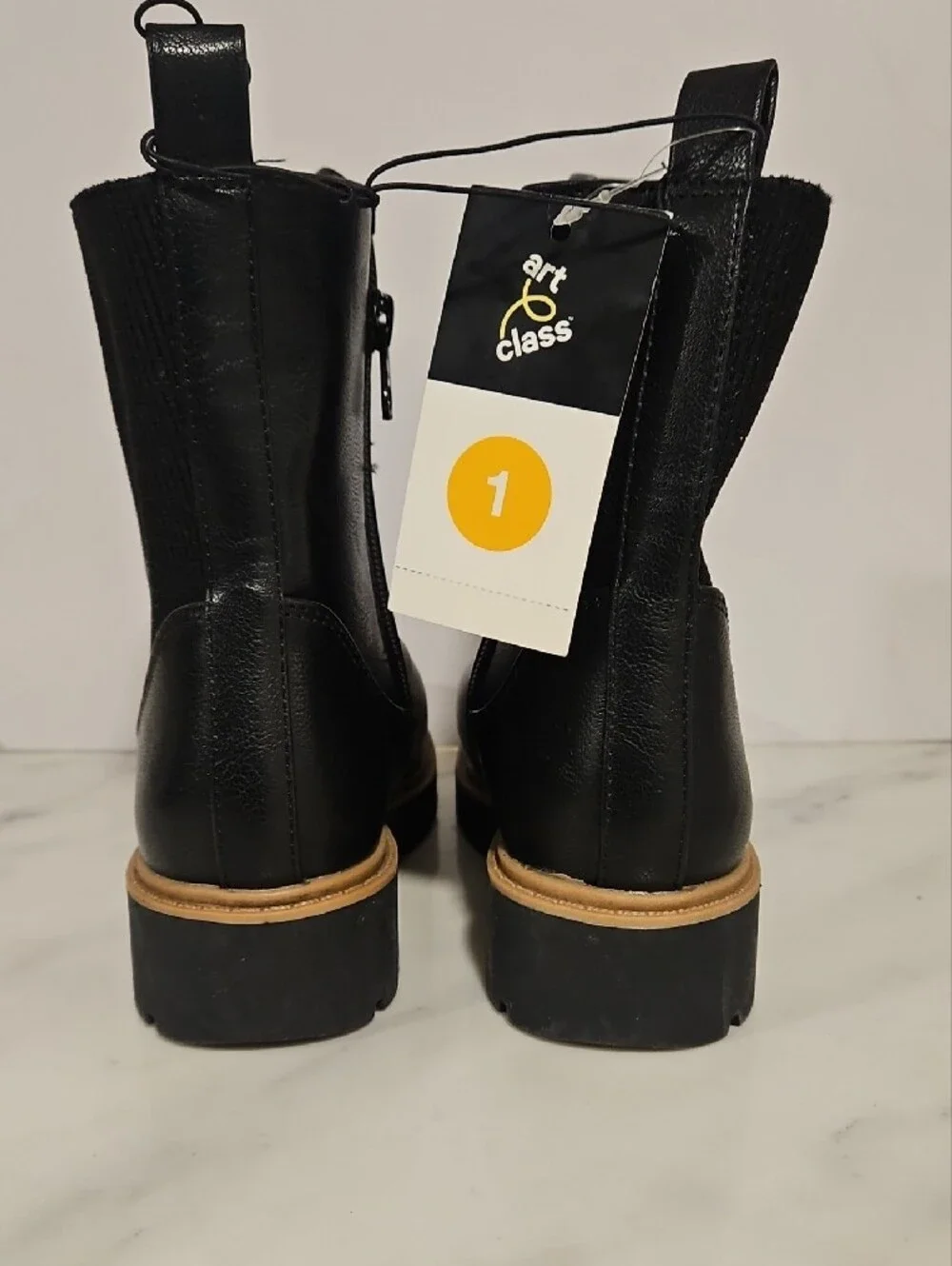 Art Class Laurel Black Chelsea Ankle Boots Girls Size 1 NWT